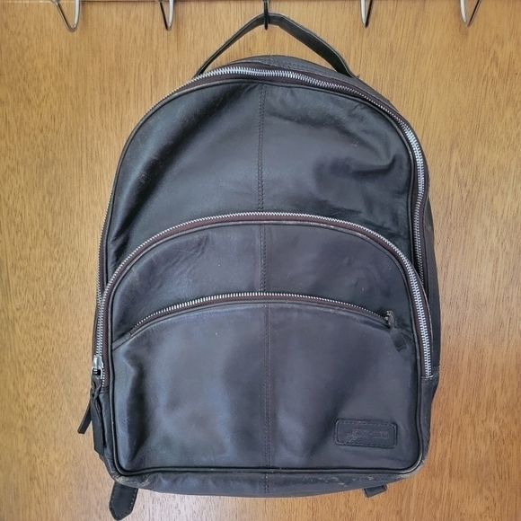 Joe's Jeans Brown Leather Backpack Full Size - Picture 1 of 6